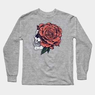 Rosy Skull Long Sleeve T-Shirt